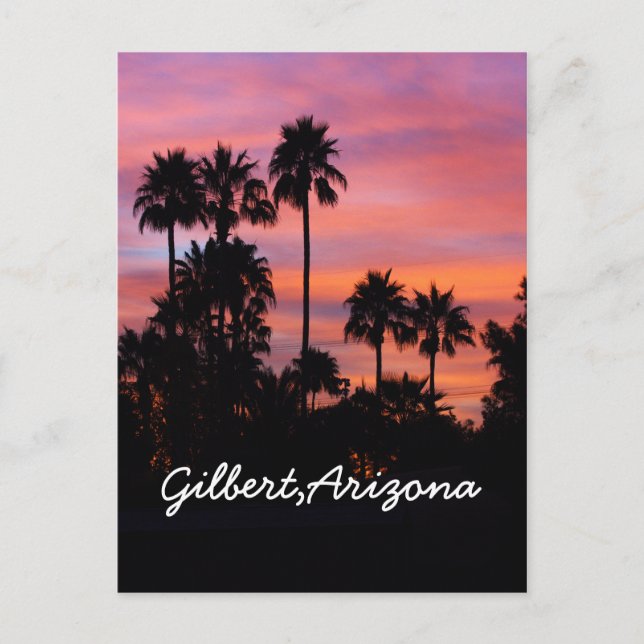 Carte Postale Lever de soleil à Gilbert, AZ (Devant)