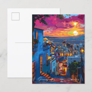 Carte Postale Lever de soleil à Guanajuato Mexique Voyage
