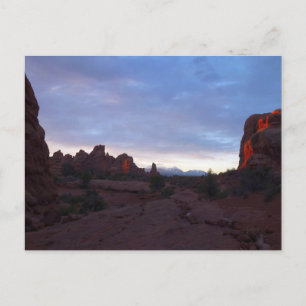 Carte Postale Lever de soleil à la piste Windows dans Arches