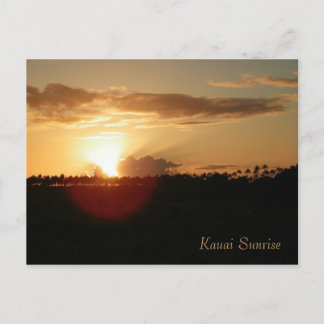 Carte Postale Lever de soleil de Hawaïen de Kauai