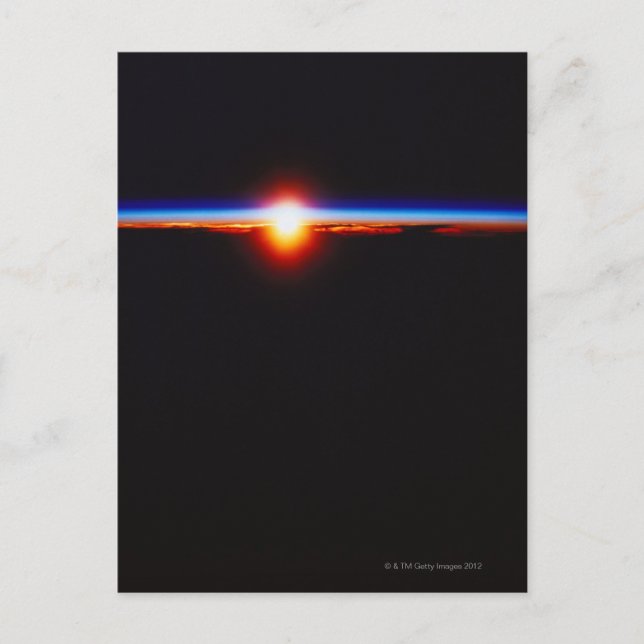 Carte Postale Lever de soleil de l'espace 3 (Devant)