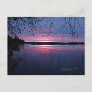 Carte Postale Lever de soleil en Laponie