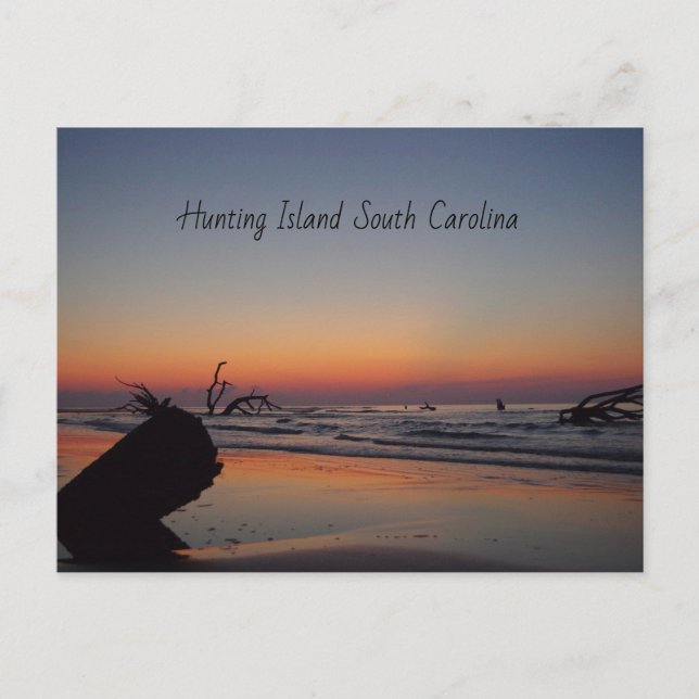 Carte Postale Lever de soleil sur Hunting Island (Devant)