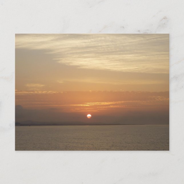 Carte Postale Lever de soleil sur la mer des Caraïbes Aruba II (Devant)