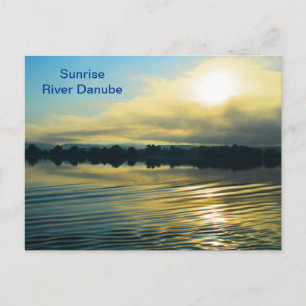 Carte Postale Lever de soleil sur le Danube