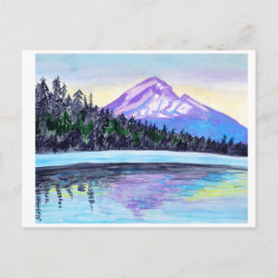 Carte Postale Lever de soleil sur le mont Hood à Lost Lake sur m