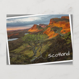 Carte Postale Lever de soleil sur les montagnes Quiraing à Skye,