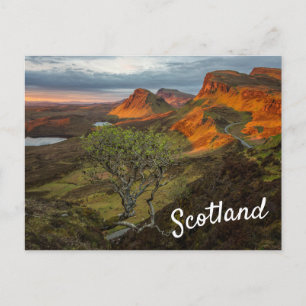 Carte Postale Lever de soleil sur les montagnes Quiraing à Skye,