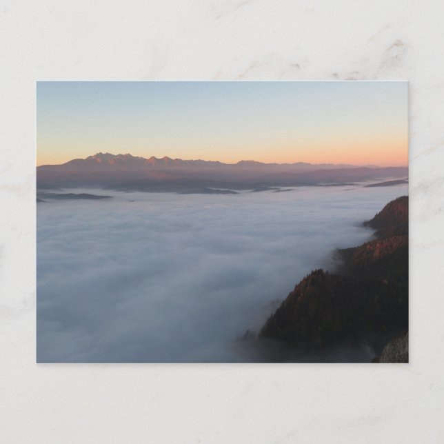 Carte Postale Lever de soleil sur les Tatras (Devant)