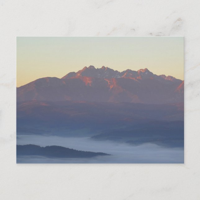 Carte Postale Lever de soleil sur les Tatras (Devant)