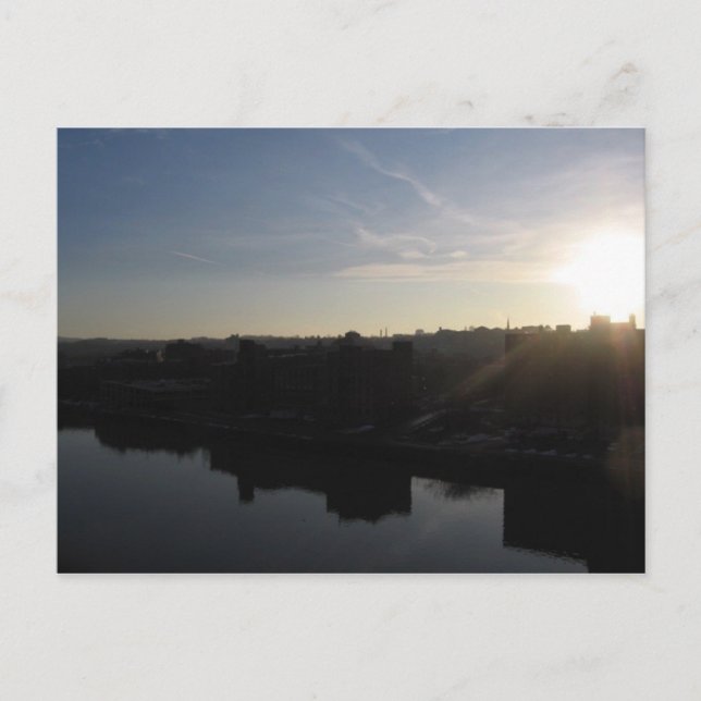 Carte Postale lever de soleil sur l'hudson (Devant)