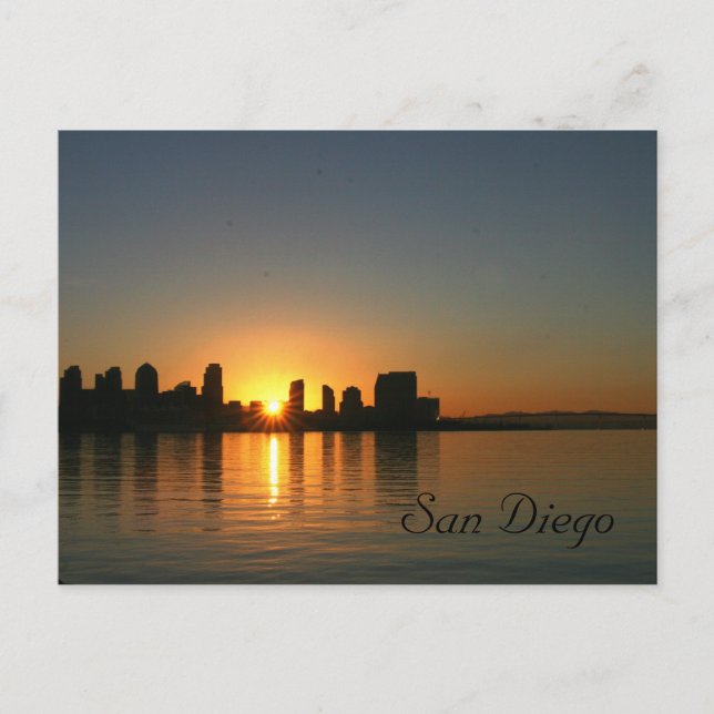 Carte Postale Lever de soleil sur San Diego (Devant)