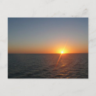 Carte Postale Lever du soleil à Sea III Océan Horizon