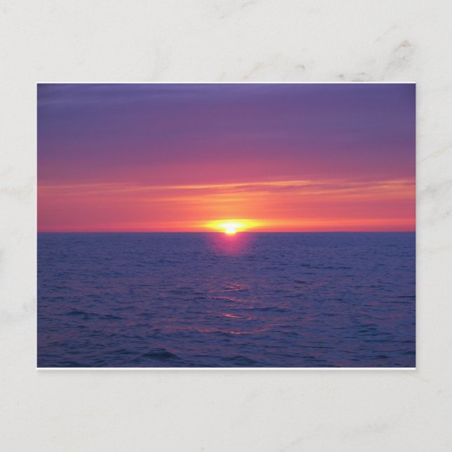 Carte Postale Lever Du Soleil Dans La Mer (Devant)