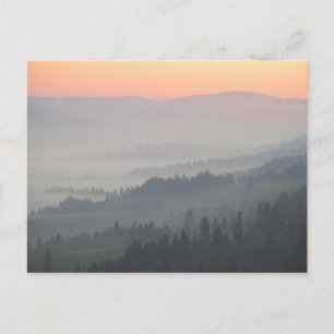 Carte Postale Lever du soleil de Pieniny