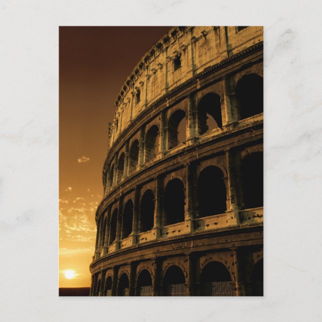 Carte Postale lever du soleil du colisée à rome (Devant)