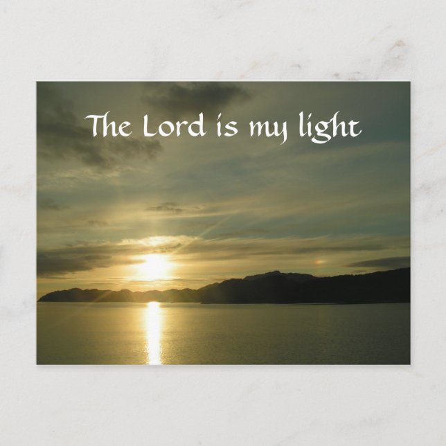 Carte Postale Lever du soleil - Le Seigneur est ma lumière (Devant)