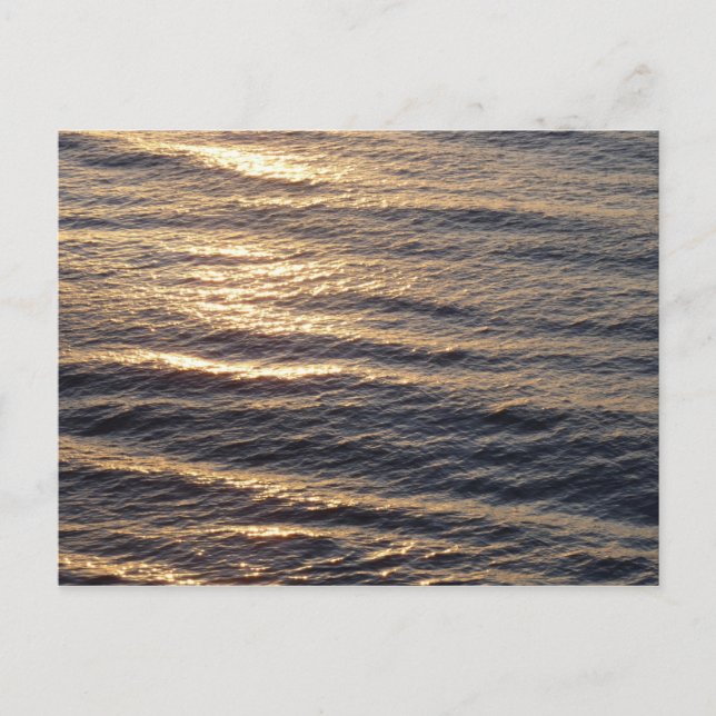 Carte Postale Lever du soleil sur les eaux océaniques Calmer la  (Devant)
