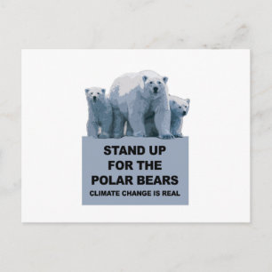 Carte Postale Levez-vous pour les ours polaires