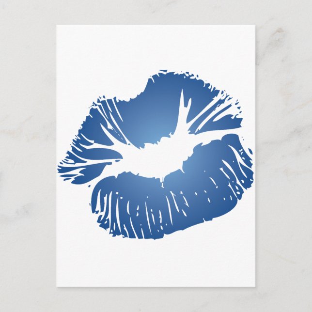 Carte Postale Lèvres bleues (Devant)