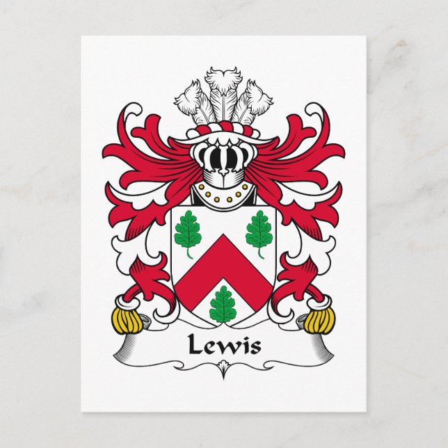 Carte Postale Lewis Family Crest (Devant)