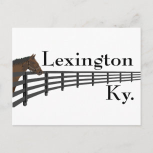 Carte Postale Lexington Kentucky Horse et clôture