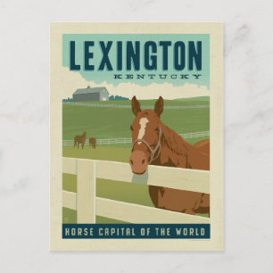 Carte Postale Lexington, KY Capitale mondiale du cheval