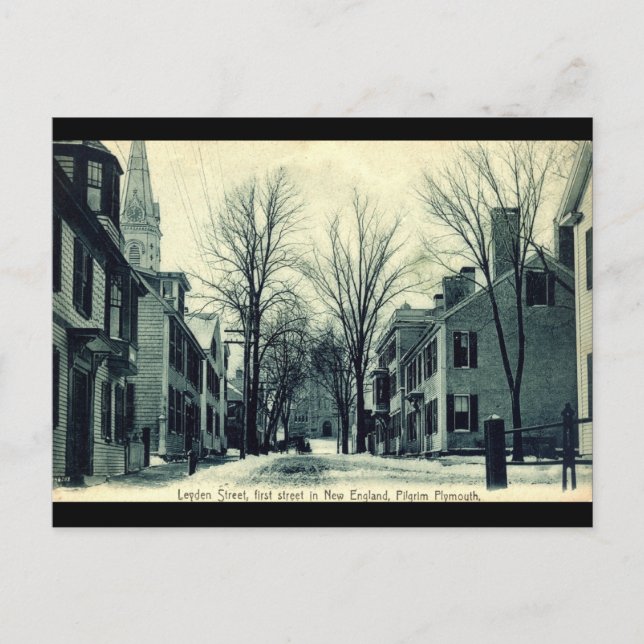 Carte Postale Leyden St Pilgrim Plymouth MA c1908 (Devant)