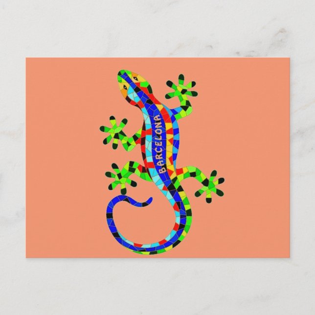 Carte Postale Lézard de Barcelone (Devant)