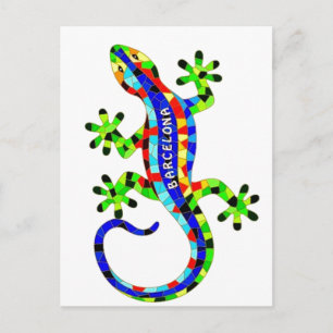Carte Postale Lézard de Barcelone