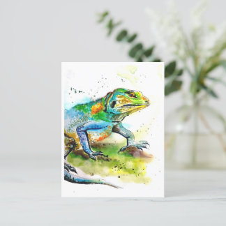 Carte Postale Lézard vert