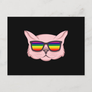 Carte Postale LGBT Chat avec lunettes de soleil LGBT Prith Mois 