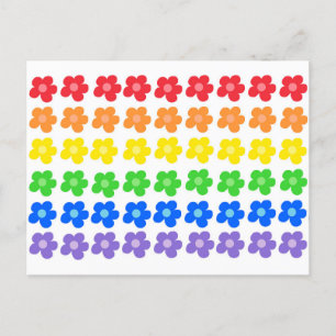 Carte Postale LGBT Rainbow Flowers Gay pride Liberté et égalité