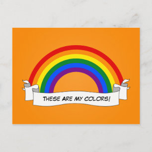 Carte Postale LGBT rainbow pride Postcard