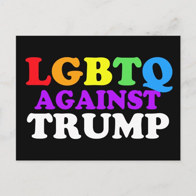 Carte Postale LGBTQ contre Trump (Devant)