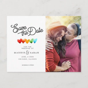 Carte Postale LGBTQ - Enregistrer le script de date avec photo