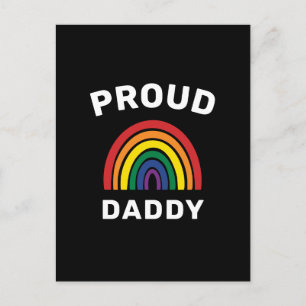 Carte Postale LGBTQ Fier papa Gay pride Rainbow Fête des pères