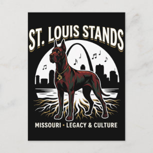Carte Postale L'héritage culturel du Grand Danois de St. Louis s