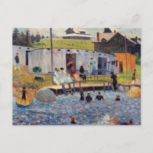 Carte Postale L'heure de la baignade de Renoir Impressionniste P