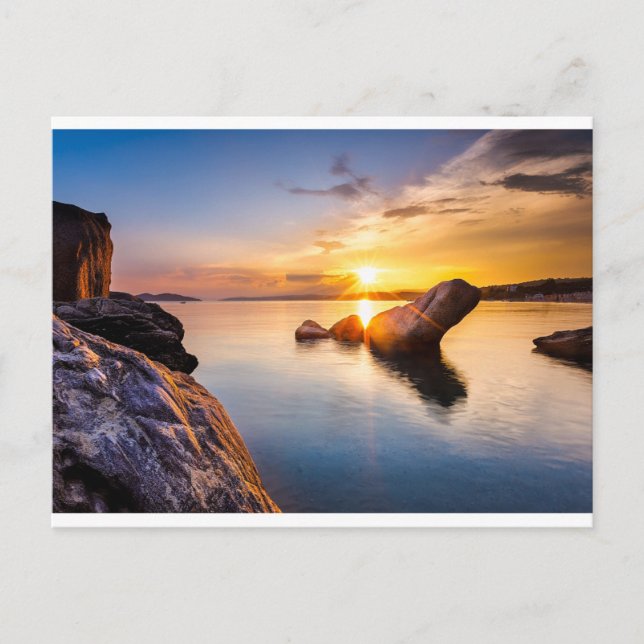 Carte Postale L'heure dorée en Grèce (Devant)