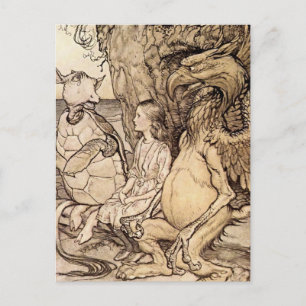 Carte Postale "L'histoire de la tortue Fausse" par Arthur Rackha