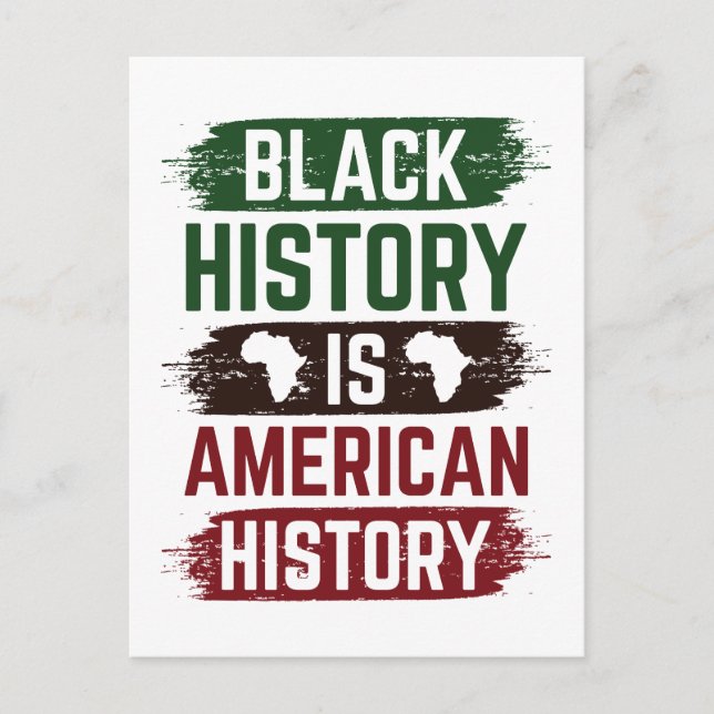 Carte Postale L'histoire noire est l'histoire américaine (Devant)