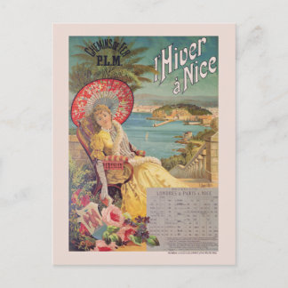 Carte Postale l'Hiver à Nice Poster vintage 1892