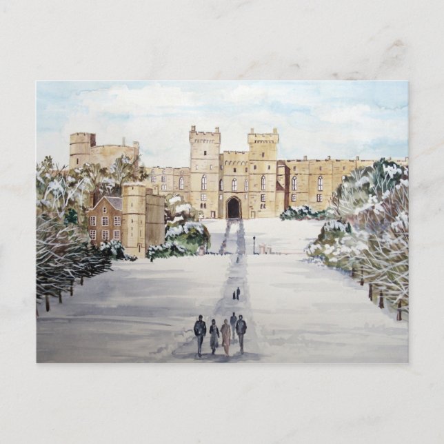 Carte Postale L'hiver au château de Windsor (Devant)