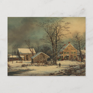 Carte Postale L'Hiver Dans Le Pays : Un Matin Froid