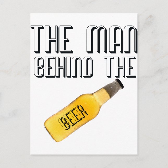 Carte Postale L'homme derrière la bière (Devant)