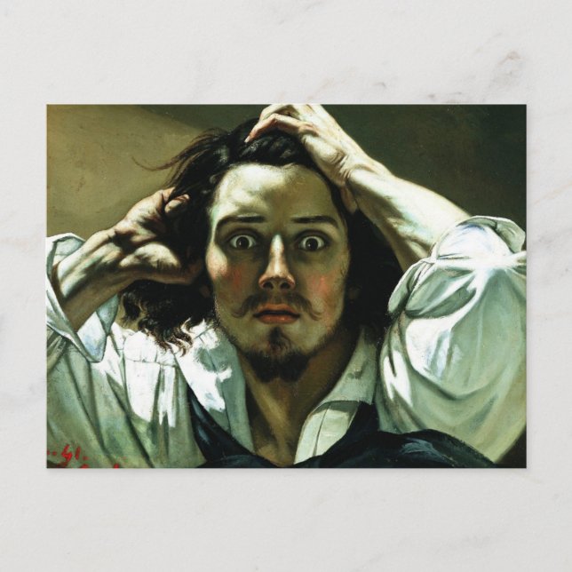 Carte Postale L'homme désespéré par Gustave Corbet (Devant)