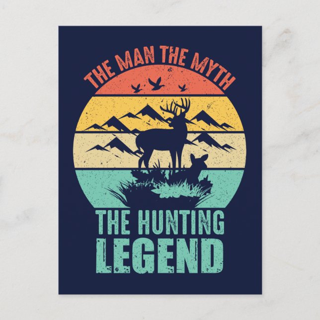 Carte Postale L'Homme - Le Mythe - La Légende de la chasse (Devant)