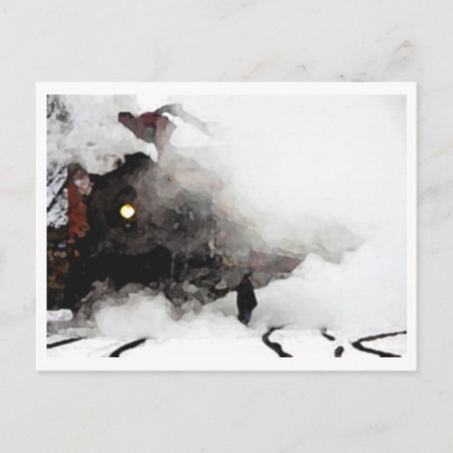 Carte Postale L'homme & le train (Devant)