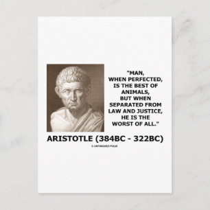 Carte Postale L'Homme Perfectionné Le Mieux Des Animaux Droit Ju